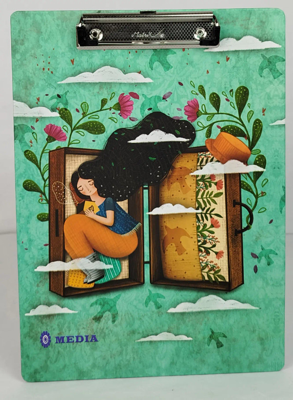 زیر دستی MEDIAسایز A4 طرح دختر و گل